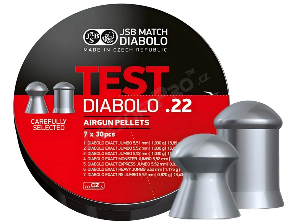 Diabolky EXACT TEST 5,50mm (cal .22) - 7x30ks