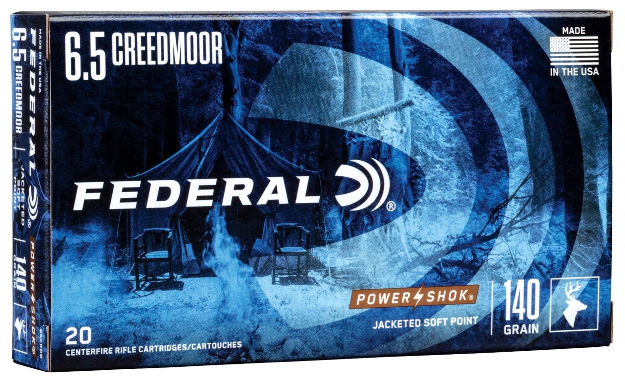 Náboj kulový Federal, Power Shok, 6,5mm Creedmoor, 140GR (9,0g), Soft Point