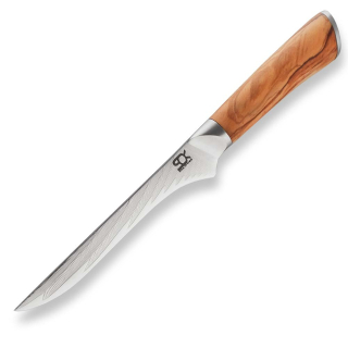 HOK55 B NŮŽ VYKOSŤOVACÍ BONING 130 MM SOK OLIVE SUNSHINE DAMASCUS