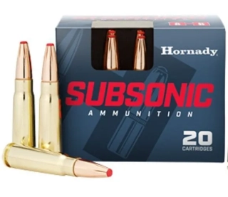 Náboj kulový Hornady, Subsonic, 7,62x39mm, 255GR (16,5g), SUB-X