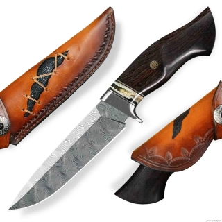 K-H24 NŮŽ LOVECKÝ CLASSIC EBONY FULL DAMASCUS