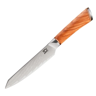 HOK5U Nůž univerzální Utility 115 mm SOK Olive Sunshine Damascus