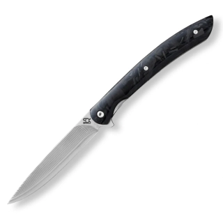H176 zavírací steakový nůž SOK Shark VG-10 damascus Carbon