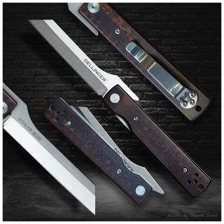 H157 Lovecký zavírací nůž Dellinger HIGONOKAMI M390 Powder Steel