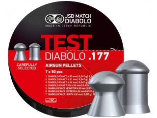 Diabolo JSB TEST Match 4,5mm pistolové 7x50ks - Ráže 4,5mm