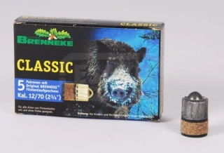 Jednotná střela Brenneke Classic 12/70 pro všechny zahrdlení