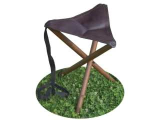 Sedací trojnožka 50 cm Zubíček - malá, kožená dečka