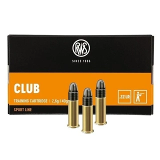 Malorážkové náboje 22 LR Club, 40 gr, 50 ks, RWS