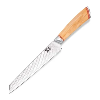 HOK8SST Nůž plátkovací Slice 190 mm SOK Olive Sunshine Damascus