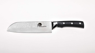 HP7 C Dellinger Proffesional Damascus-kuchyňský nůž Santoku 7"-VG10–67 vrstev-Série Dellinger Tiny Wave