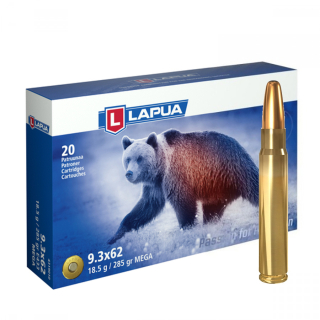 Náboj Lapua 9,3x62 MEGA, E433, SP, 18,50g, 285gr