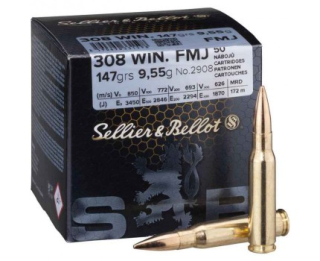 308 Win. FMJ 9,55 g (baleno po 50 ks)